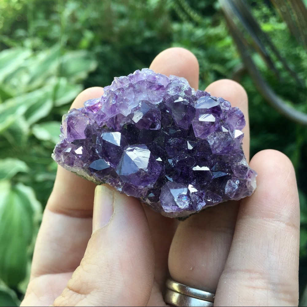 Amethyst crystal geode specimen display decor